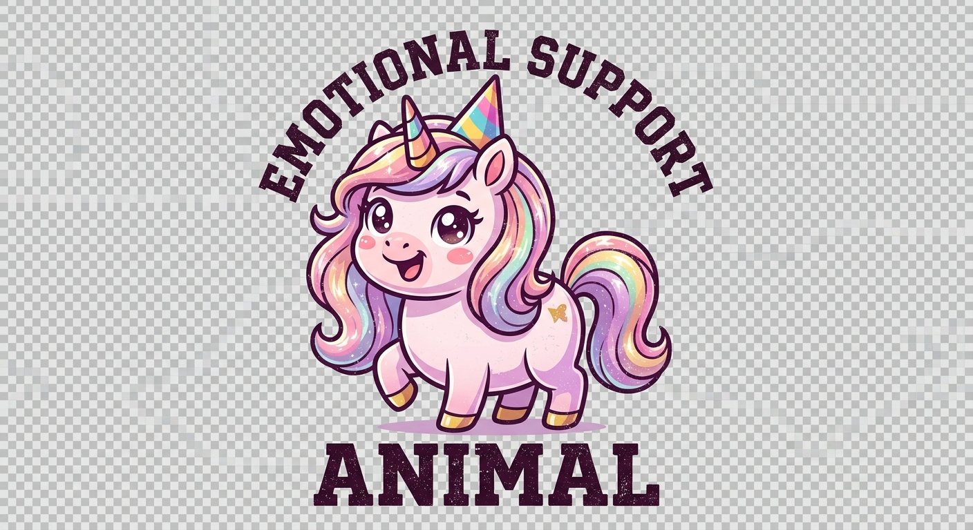 Party Unicorn Emotional Support Animal Tee
