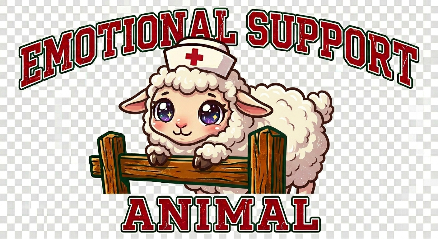 Nurse Sheep Emotional Support Animal Tee